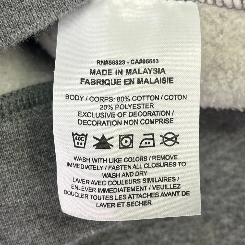 Nike Kids Full Zip Hoodie Heather Gray‎ Fleece Sweatshirt Embroidered Logo